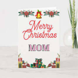 Merry Christmas MOM Folded Greeting Card Karte