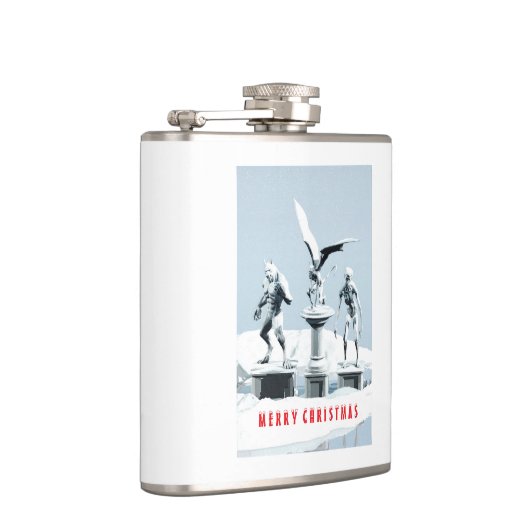 Merry Christmas. Monster ice sculptures Flachmann (Rechts)