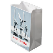 Merry Christmas. Monster ice sculptures Mittlere Geschenktüte (Rückseite Schrägansicht)