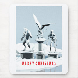 Merry Christmas. Monster ice sculptures Mousepad