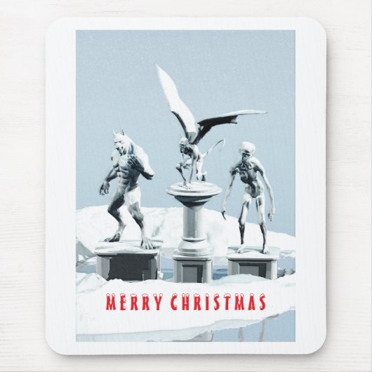 Merry Christmas. Monster ice sculptures Mousepad (Vorne)