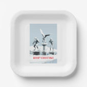 Merry Christmas. Monster ice sculptures Pappteller (Vorderseite)