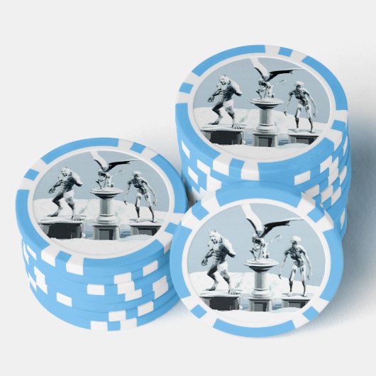 Merry Christmas. Monster ice sculptures Pokerchips (Stapel)