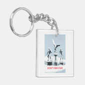 Merry Christmas. Monster ice sculptures Schlüsselanhänger (Vorderseite links)