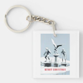 Merry Christmas. Monster ice sculptures Schlüsselanhänger