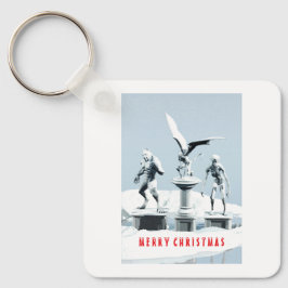 Merry Christmas. Monster ice sculptures Schlüsselanhänger