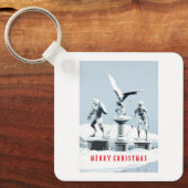 Merry Christmas. Monster ice sculptures Schlüsselanhänger (Vorderseite)