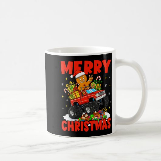 Merry Christmas Monster Truck Funny Gingerbread Me Kaffeetasse (Rechts)