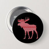 MERRY CHRISTMAS MOOSE BUTTON (Vorne & Hinten)