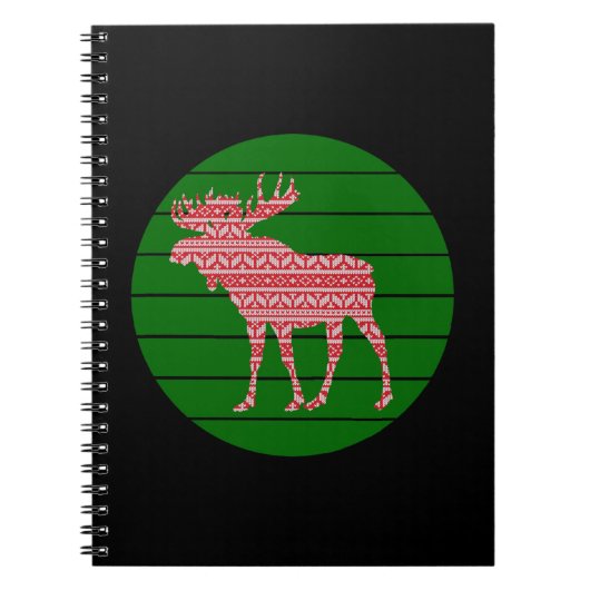 MERRY CHRISTMAS MOOSE DEER NOTIZBLOCK (Vorderseite)