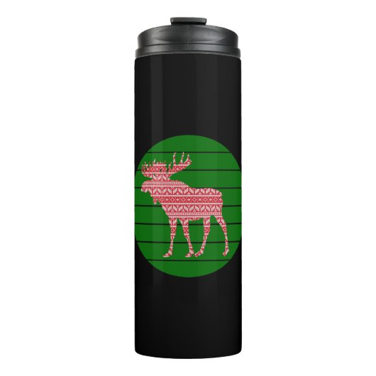 MERRY CHRISTMAS MOOSE DEER THERMOSBECHER (Vorderseite)