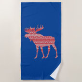 MERRY CHRISTMAS MOOSE STRANDTUCH (Vorderseite)