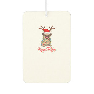 MERRY CHRISTMAS MOPS Eigentümer Uggge Christmas Fu Autolufterfrischer