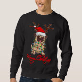 MERRY CHRISTMAS MOPS Eigentümer Uggge Christmas Fu Sweatshirt (Vorderseite)