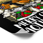 Merry Christmas Motherfker! Hip Hop Teddy Bear Xma Poster (Ecke)