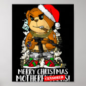 Merry Christmas Motherfker! Hip Hop Teddy Bear Xma Poster (Vorne)