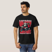 Merry Christmas – Motorcycle Santa Design T-Shirt (Vorne ganz)