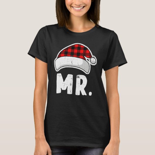 Merry Christmas Mr Trees Lights Santa Hat Mr Chris T-Shirt (Vorderseite)