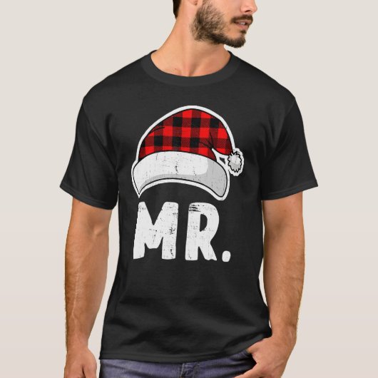 Merry Christmas Mr Trees Lights Santa Hat Mr Chris T-Shirt (Vorderseite)