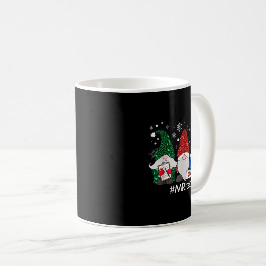 Merry Christmas Mri Tech Gnomes Cute Xmas Leopard Kaffeetasse (VorderseiteRechts)
