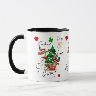 Merry Christmas Mug | Joy, Love & Abundance | Fest Tasse