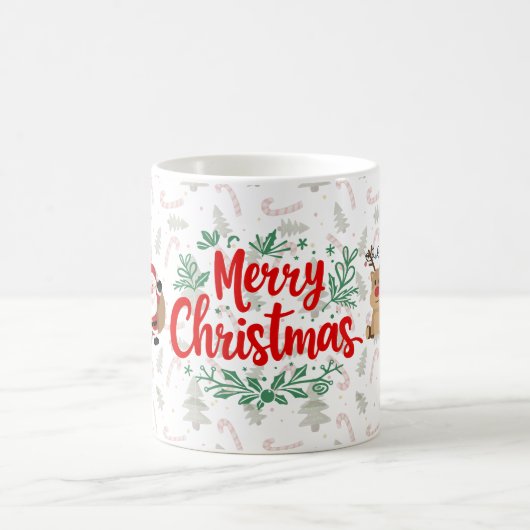 Merry Christmas Mug – Simple Holiday Design Kaffeetasse (Mittel)