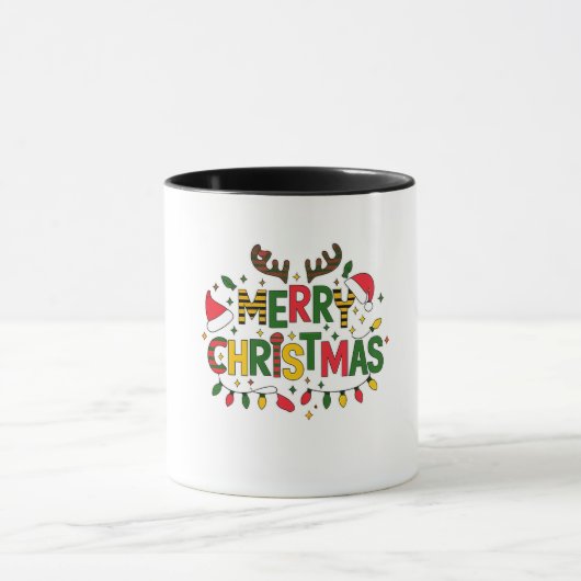 Merry Christmas Mug T-Shirt Tasse (Zentrum)
