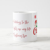 Merry Christmas Mug with Romantic Quote Jumbo-Tasse (Vorderseite)