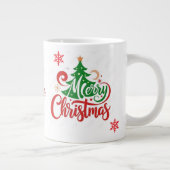 Merry Christmas Mug with Romantic Quote Jumbo-Tasse (Rechts)