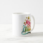 Merry Christmas Multi Coloured Mug Kaffeetasse (VorderseiteRechts)
