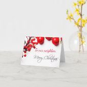 **MERRY CHRISTMAS** "NACHBARKARTE" KARTE (Gelbe Blume)