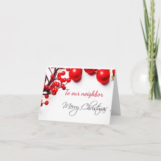 **MERRY CHRISTMAS** "NACHBARKARTE" KARTE (Vorderseite)