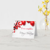 **MERRY CHRISTMAS** "NACHBARKARTE" KARTE (Gelbe Blume)