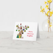 **MERRY CHRISTMAS** "NACHBARKARTE" KARTE (Gelbe Blume)