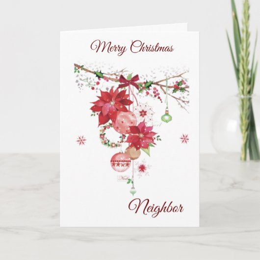 MERRY CHRISTMAS ***NACHBOR*** FEIERTAGSKARTE (Vorderseite)