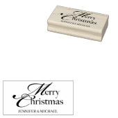 Merry Christmas name basic Gummistempel (Stempel)