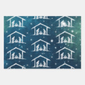 Merry CHRISTmas Nativity Christlich Space Galaxy Geschenkpapier Set (Vorderseite 3)