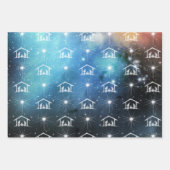 Merry CHRISTmas Nativity Christlich Space Galaxy Geschenkpapier Set (Vorderseite 2)