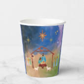 MERRY CHRISTMAS NATIVITY PAPIER CUPS PAPPBECHER (Rückseite)