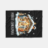 Merry Christmas Nativity Scene North Star Baby Jes Fleecedecke (Vorderseite (Horizontal))