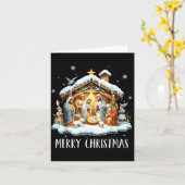 Merry Christmas Nativity Scene North Star Baby Jes Karte (Gelbe Blume)
