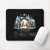 Merry Christmas Nativity Scene North Star Baby Jes Mousepad (Mit Mouse)