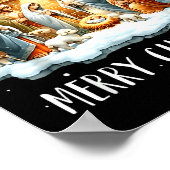 Merry Christmas Nativity Scene North Star Baby Jes Poster (Ecke)