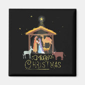 Merry Christmas - Nativity Scene North Star - Baby Magnet (Vorne)