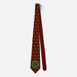 Merry Christmas Neck Tie (Maroon & Hunter Green) Krawatte