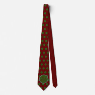 Merry Christmas Neck Tie (Maroon & Hunter Green) Krawatte