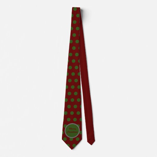 Merry Christmas Neck Tie (Maroon & Hunter Green) Krawatte (Vorderseite)