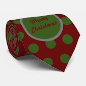Merry Christmas Neck Tie (Maroon & Hunter Green) Krawatte (Gerollt)