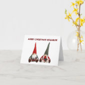 **MERRY CHRISTMAS NEIGHBOR** GNOME-SPASS KARTE (Gelbe Blume)
