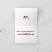 **MERRY CHRISTMAS NEIGHBOR** GNOME-SPASS-KARTE KARTE (Innenseite)